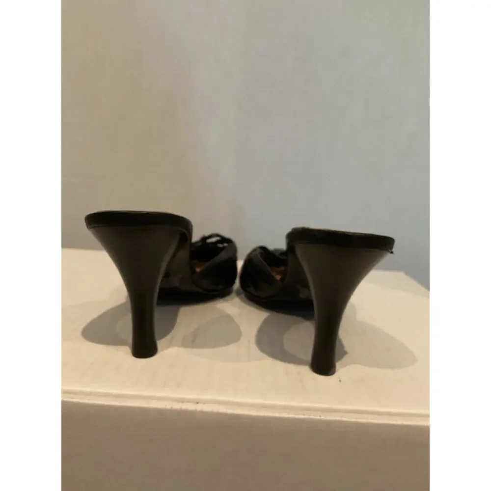 Carlos-Carlos Santana -“Vicious “ - Slim Low Heeled Leather Mules - Brazil - 7M